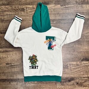 Nickelodeon White and Green TMNT Kids Hoodie